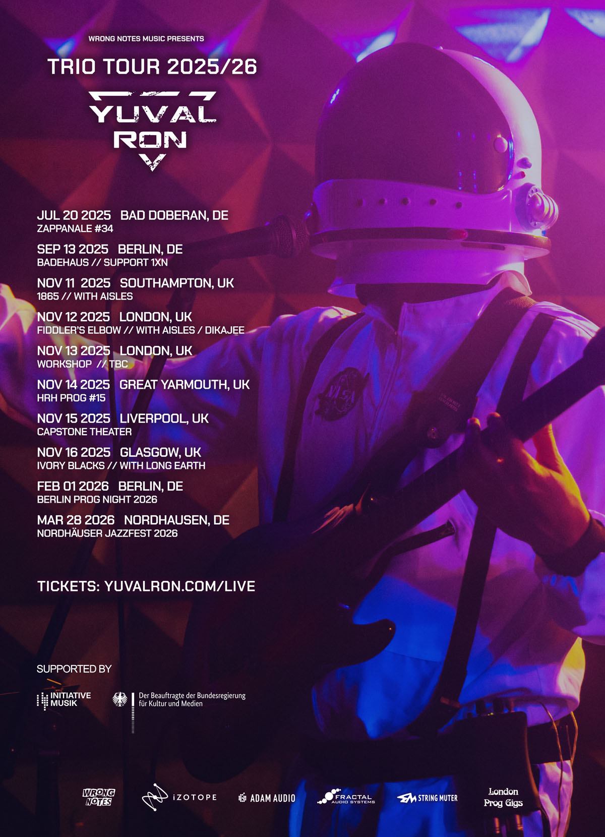 Yuval Ron European tour dates 2025-26 1
