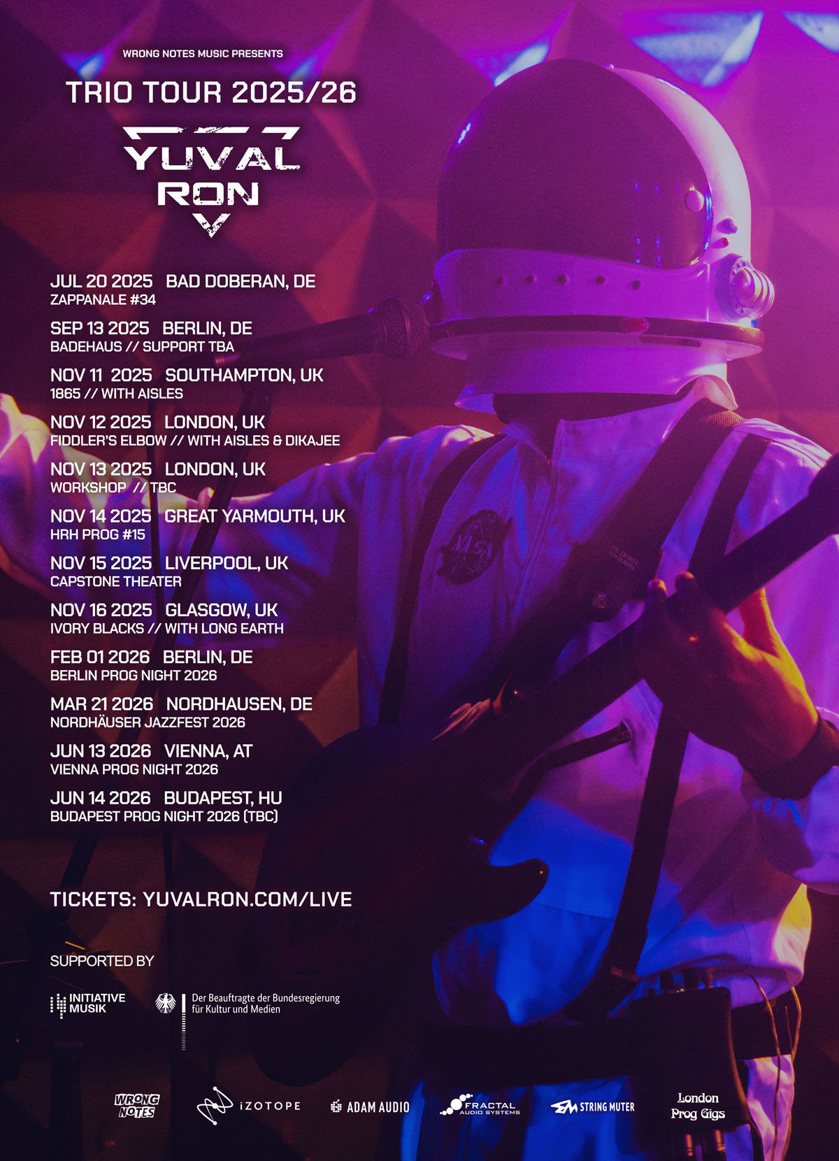 Yuval Ron Trio Tour 2025-26 poster 20250709